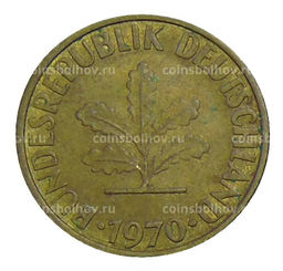 Монета 10 пфеннигов 1970 года G Германия