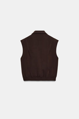 CHALECO HOMBRERAS BAJO EL?STICO / Marr?n - Zara фото 7