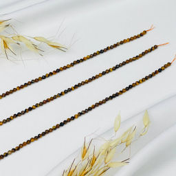 Бусины для украшений из Тигрового глаза (96 бусин) 39 см