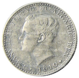 Монета 100 рейс 1910 года Португалия