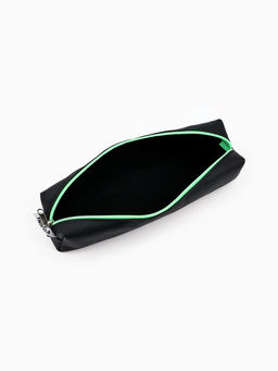 Пенал школьный, искусственная кожа«Черный»19×8×3 см