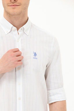 Мужская синяя рубашка с длинным рукавом - U.s. polo assn фото 21