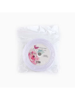 Лента атласная с тиснением «Ручная работа», белая, 2 см × 22.5 м