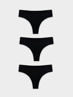 Цена за 2 штуки! Трусы бразилиана женские черные в наборе, 3 шт - Mark formelle фото 9