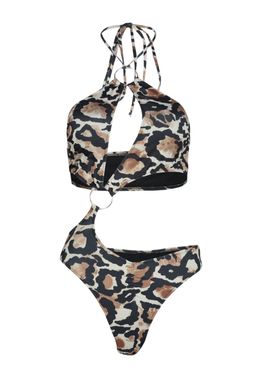 TRENDYOLMILLA Leopar Desenli Halter Yaka Aksesuarl? High Leg Brazilian Mayokini TBESS23MA00068 фото 10