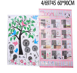 Наклейка интерьерная 60х90 см / 69745 /уп 180/ микс / АКЦИЯ