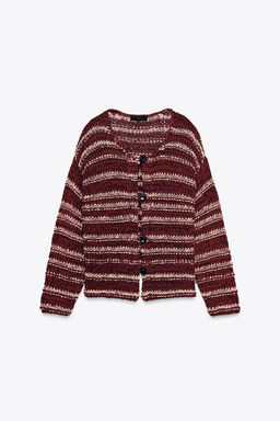 CONTRAST KNIT CARDIGAN - Zara фото 4