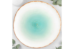 Тарелка обеденная 26,5*26,5*2,5 см Кантри бирюзовая - Elan gallery фото 2