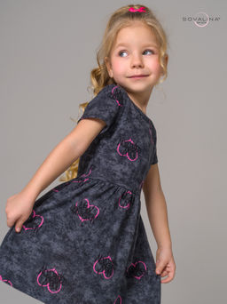 Платье Лето варенка графит сердце - Sovalina фото 6