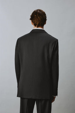 BLAZER CRUZADA TRAJE 100% LANA / Negro - Zara фото 3