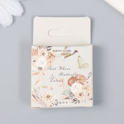 Наклейки для творчества Цветы и бабочки набор 46 шт 4,4х4,4х1,1 см - Simaland фото 4