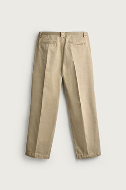 PANTAL?N CHINO RELAXED FIT LAVADO / Beige - Zara фото 8