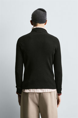 RIBBED HIGH NECK JUMPER - Zara фото 3