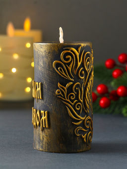 Свеча декоративная «Столбик с лошадью», бронза, 215 г, 55×55×100 мм