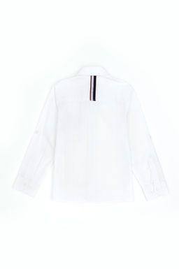 Белая рубашка с длинным рукавом для мальчика - U.s. polo assn фото 3