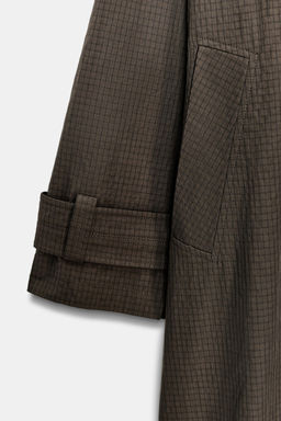 ZW COLLECTION OVERSIZE CHECK TRENCH COAT - Zara фото 11