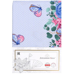 Левадия Скатерть 180х145см, длина стола до 105см, на 4 персоны, хлопок Премиум 186г/м2, Домашняя мода (Россия)  фото 5