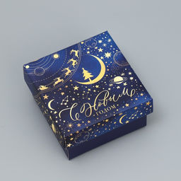 Коробка складная Космос, 12 12 6.5 см