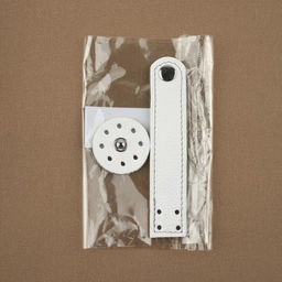 Застёжка пришивная для сумки, на кнопке, из натуральной кожи, 13,5 2,5 см, цвет белый/серебряный - Simaland фото 6