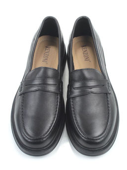 03-DYL144-1 BLACK Лоферы женские (натуральная кожа)