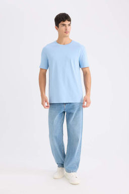 Новая базовая простая футболка с короткими рукавами и круглым вырезом стандартного кроя - Defacto фото 2