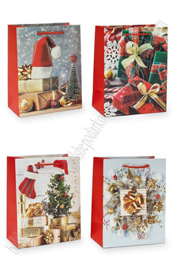 Пакет Новогодний 18*23*10 см (12 шт) SF-7568, микс №2