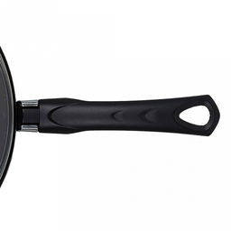 "Атлас" Сковорода с антипригарным покрытием д24см, h5,5см, s1,6мм, стеклянная крышка, бакелитовая ручка (Россия)