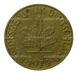 Монета 10 пфеннигов 1979 года F Германия
