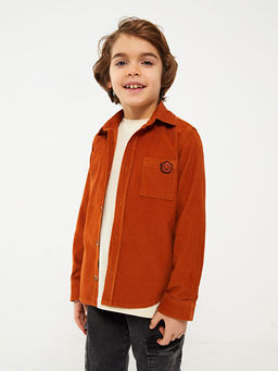 Nak?? Detayl? Uzun Kollu Kadife Erkek ?ocuk G?mlek - Waikiki фото 2