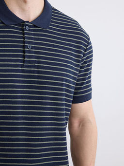 Polo Yaka ?izgili Erkek Ti??rt