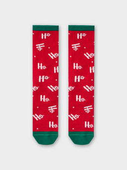 Цена за 5 пар! Носки детские красные с новогодним узором - Mark formelle фото 3