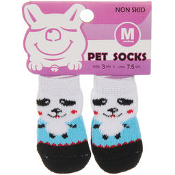 Цена за 5 шт. Носочки для животных "LAPUSIK", пандочка, цвет черный, размер m, 3см