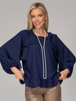 Блузка Бохо (синий) - Эльза фото 11