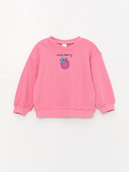 Bisiklet Yaka Uzun Kollu Bask?l? K?z Bebek Sweatshirt 2li - Waikiki фото 2