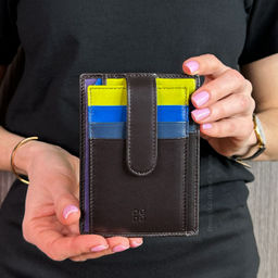 Итальянский кожаный кардхолдер DuDu серии Timor | древесный - Dudubags фото 2