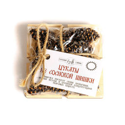 Цукаты из сосновой шишки на деревяной подложке, 70гр - Таeжный Тайник фото 2