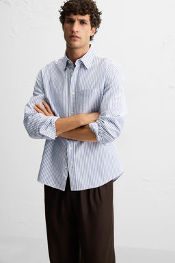 TEXTURED OXFORD SHIRT - Zara фото 5