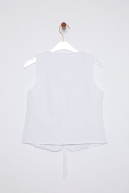 Ekru Ask?l? Onu Baglama Detayl? Bluz Dokuma Bluz TWOSS25BZ00053 - Trendyolmilla фото 8