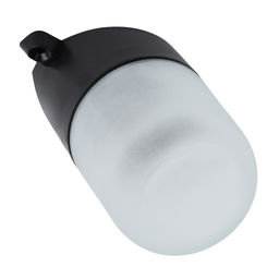 UWL-K02R 60W/E27 IP65 BLACK Светильник влагозащищенный под лампу Е27, наклонный, для бань и саун, до +125С. Цвет корпуса черный. ТМ Uniel