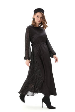 Платье NIKVA н991-4 чёрный и белый горох  фото 2