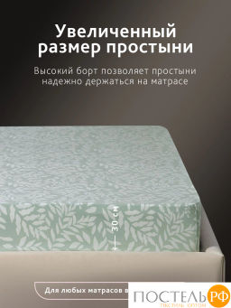 Простыня на резинке CASSIA ЭМИНЕ хлопок-сатин фото 8