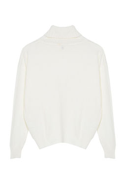 Siyah Yumusak Dokulu Tas Detayl? Bal?kc? Yaka Triko Kazak TWOAW24KZ00188 - Trendyolmilla фото 15