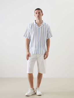 Regular Fit K?sa Kollu Erkek Dokulu G?mlek