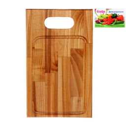 Набор разделочных досок "Прямая ручка" в кассете 38*22*1,8см, 34*20*1,8см, 30*18*1,8см