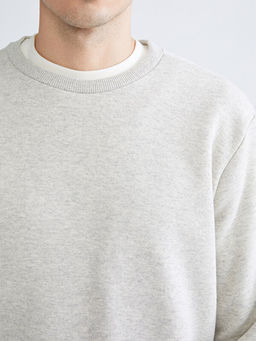 Bisiklet Yaka Erkek Sweatshirt