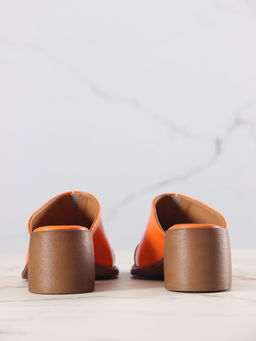 Сабо 5132.23663br.Оранжевый+коричневый