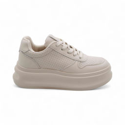 Кроссовки из натуральной кожи В100-9 бежевые - Sport фото 2