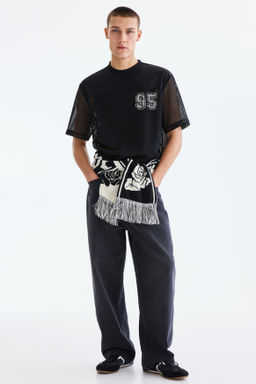 Camiseta estampada de malla Loose Fit - H&m фото 5