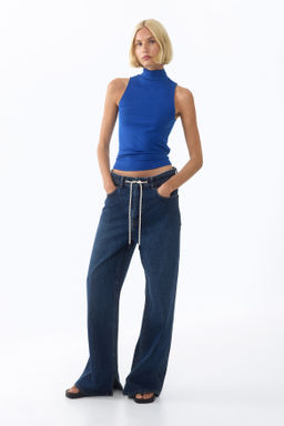Ribbed turtleneck top - H&m фото 4