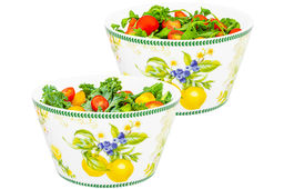 Набор 2 салатников 13*13*7,5 см 600 мл Лимоны NEW BONE CHINA